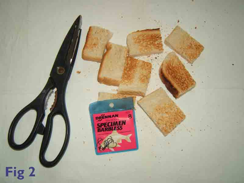 Toast cut into little rectangles